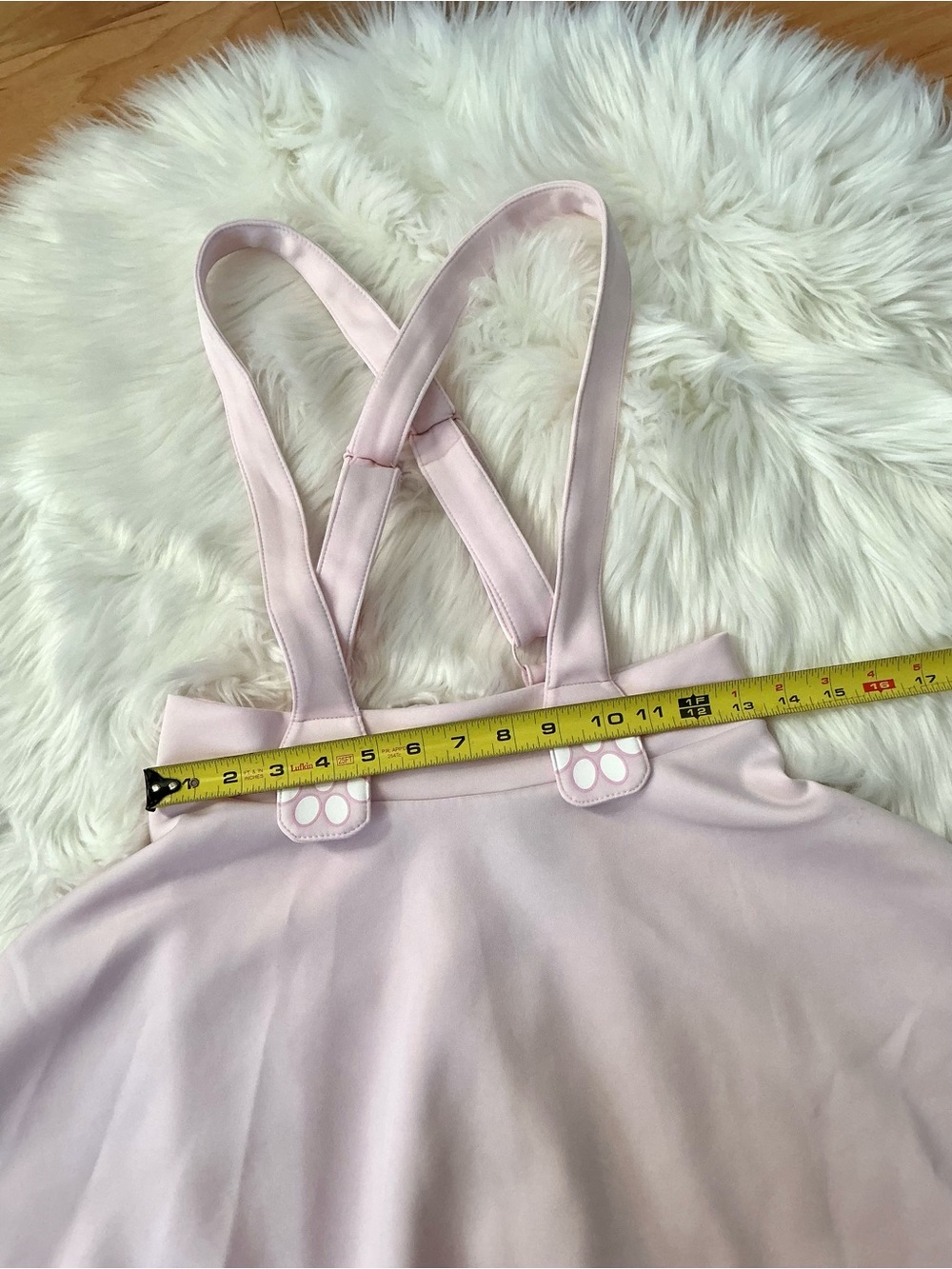 Hot Topic Pale Pink Suspender Skirt with Paw Accents Size Small - Picture 3 of 4